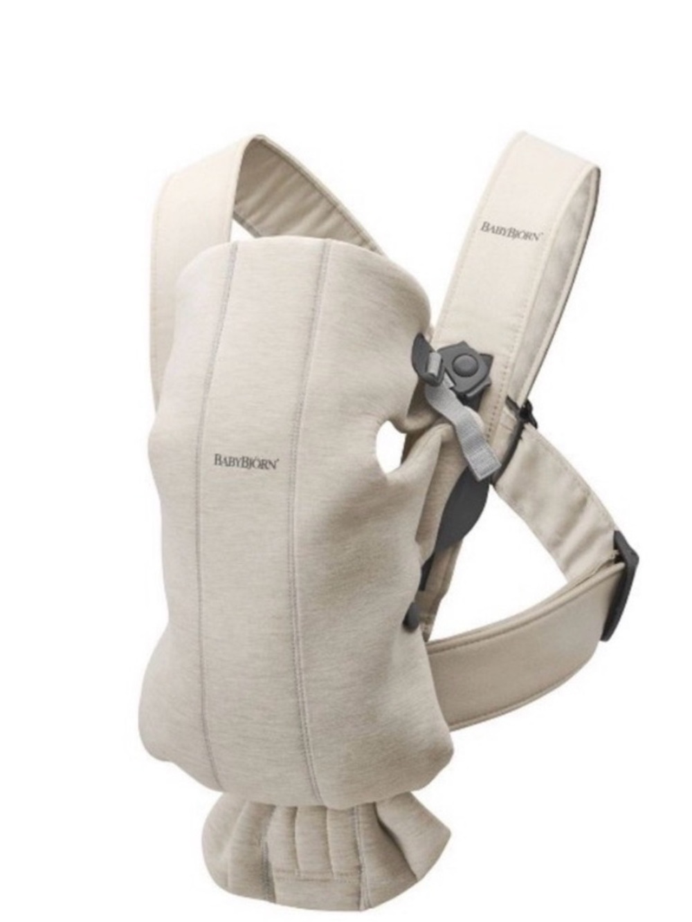 Baby Bjorn Baby Mini Beige Gray Adjustable Lightweight 7-25 Lb.